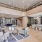 lobby with seating and large art piece on the wall